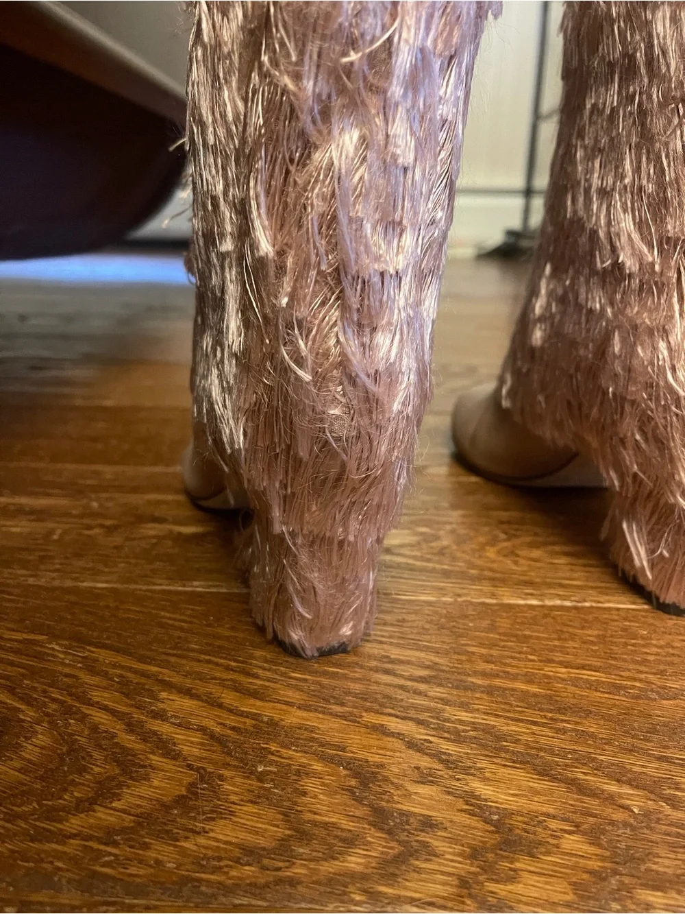 Jimmy Choo Blush Feather-Trim Over-the-Knee Boots